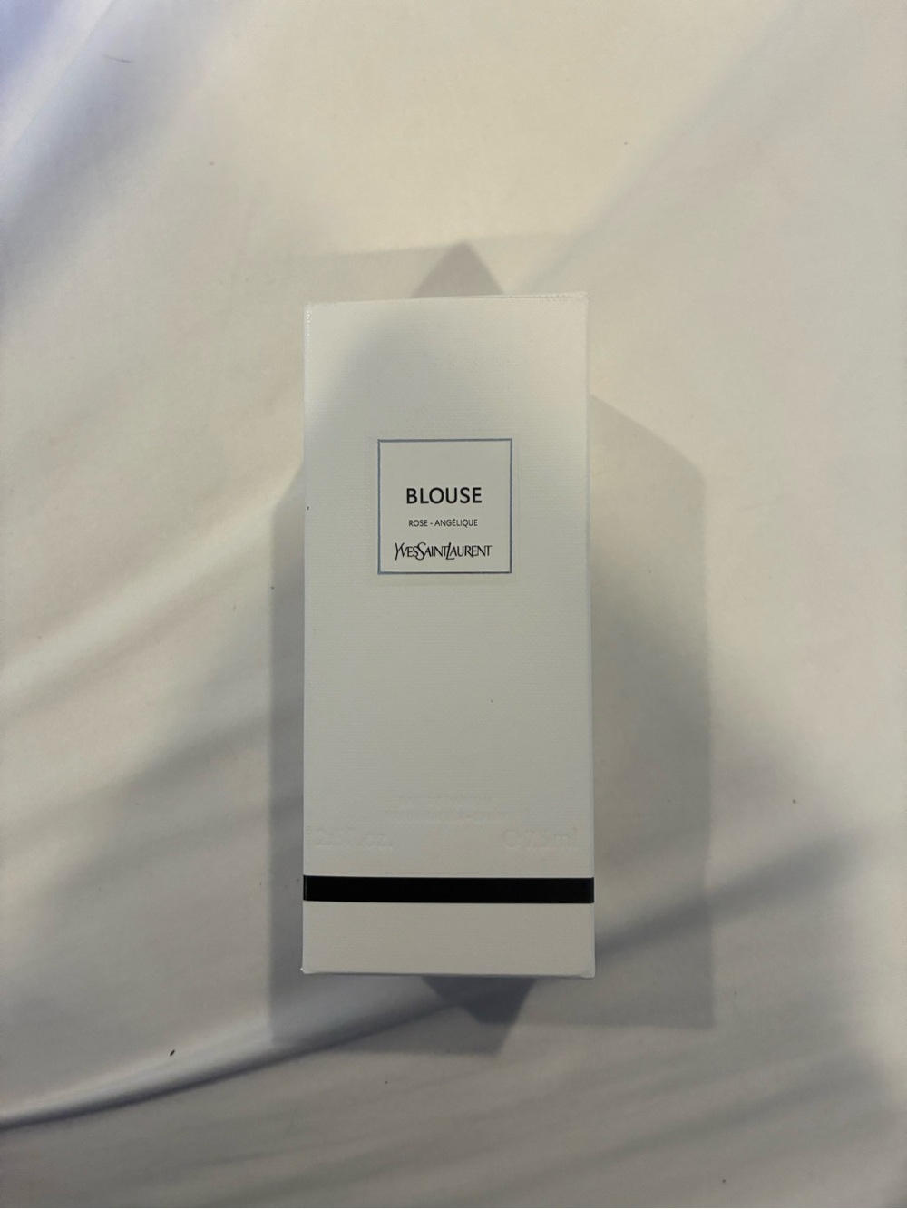 Yves Saint Laurent White and Black Blouse Rose-Angelique Suncare Box